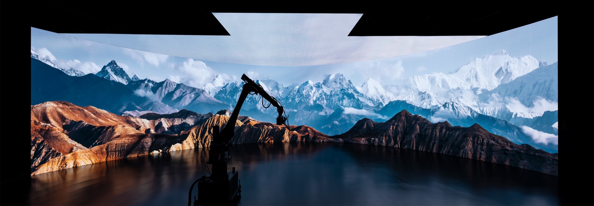 The Vault LED volume rendering a photoreal mountain environment in-camera